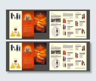 长城葡萄酒三折页图片