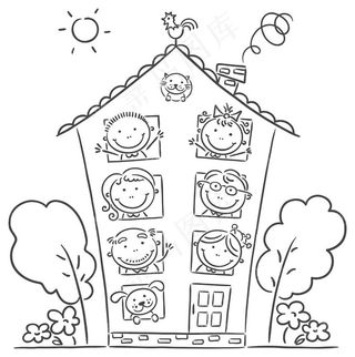 1可爱的卡通儿童设计矢量素材