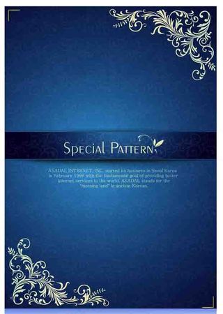 蓝色矢量花边素材