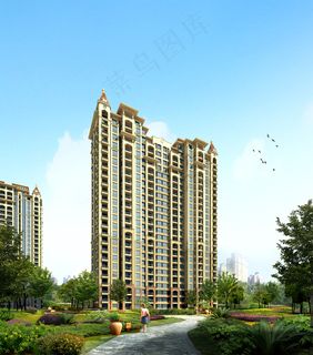 楼单体透视图片