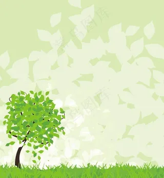 绿色海报 卡通展板图片