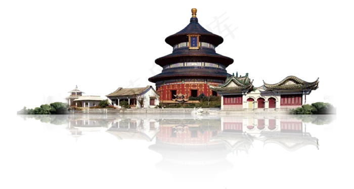 中国风古代古塔皇宫建筑png素材