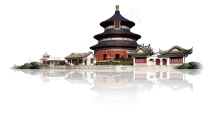 中国风古代古塔皇宫建筑png素材