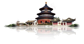 中国风古代古塔皇宫建筑png素材