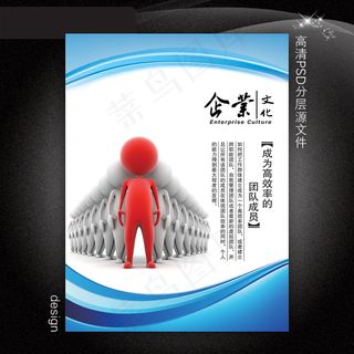 企业文化展板PSD模板下载