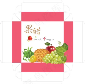 果醋纸盒包装矢量图 AI
