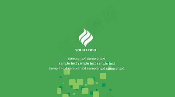 绿色简约名片背景PSD分层模