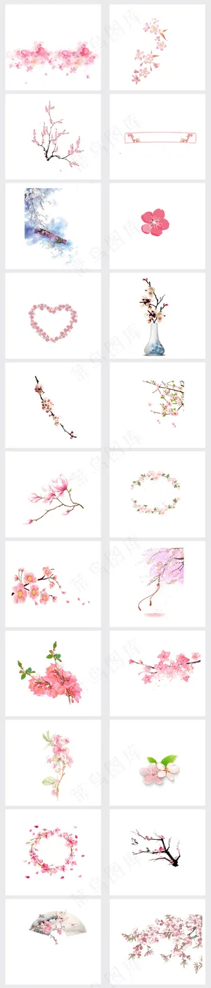 春天浪漫粉红色桃花梅花樱花花朵图片...