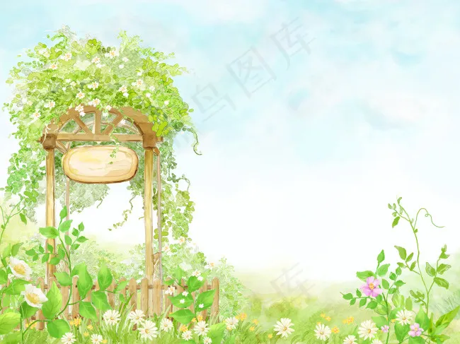 春天的花园(4000X3000(DPI:300))psd模版下载