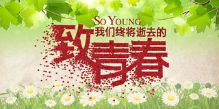 致青春毕业季同学会海报背景展板