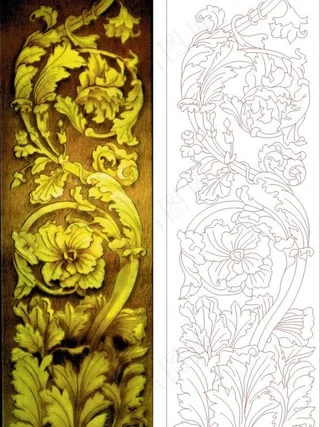 欧式图案 浮雕花图片