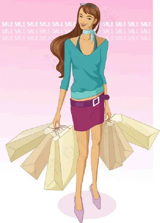 疯狂购物的女孩
