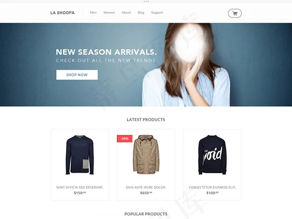 电子商务模板psd模版下载