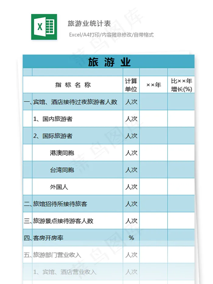 旅游业统计表