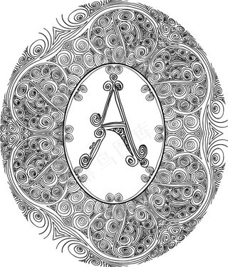 手绘插画矢量字体的字母