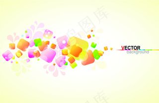 卡通方盒子背景素材