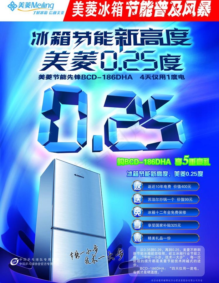 美菱冰箱节能新高度图片(2067X2835(DPI:300))psd模版下载