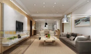 式客厅效果图模板下载