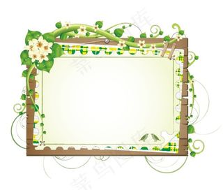 矢量花边电子相框设计素材ai源文件...