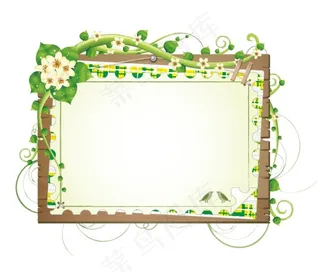 矢量花边电子相框设计素材ai源文件...