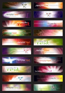 向量水平网站横幅