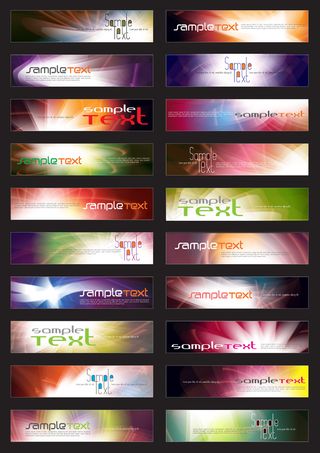 向量水平网站横幅