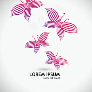 优雅蝴蝶背景矢量素材