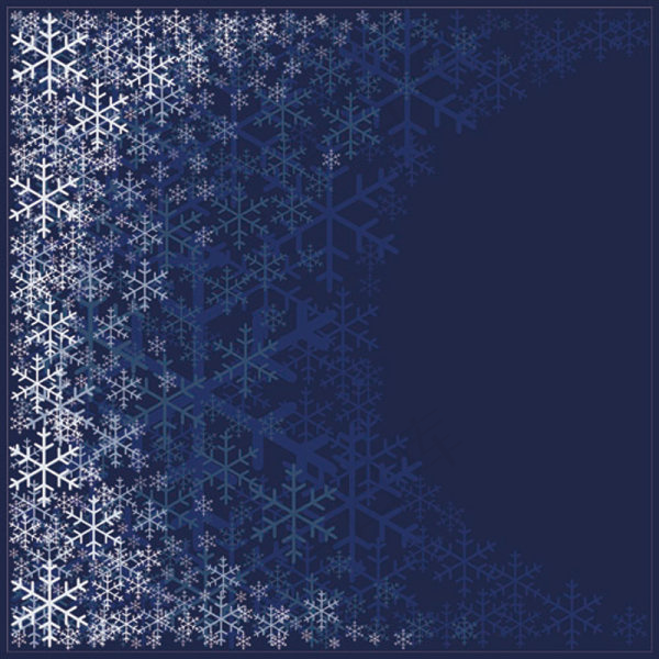 精美雪花图案背景01——矢量素材