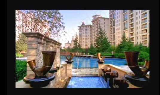 小区池水视频素材