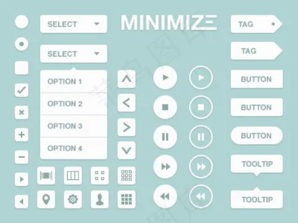 网页应用元素PSD素材