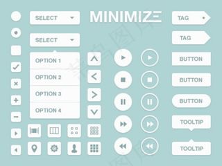网页应用元素PSD素材