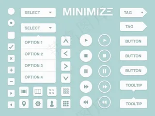 网页应用元素PSD素材