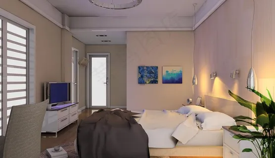 卧室暖色设计效果图片