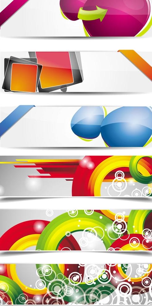 炫彩图形banner横幅矢量图 ...