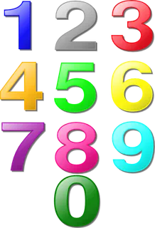 彩色数字剪贴画