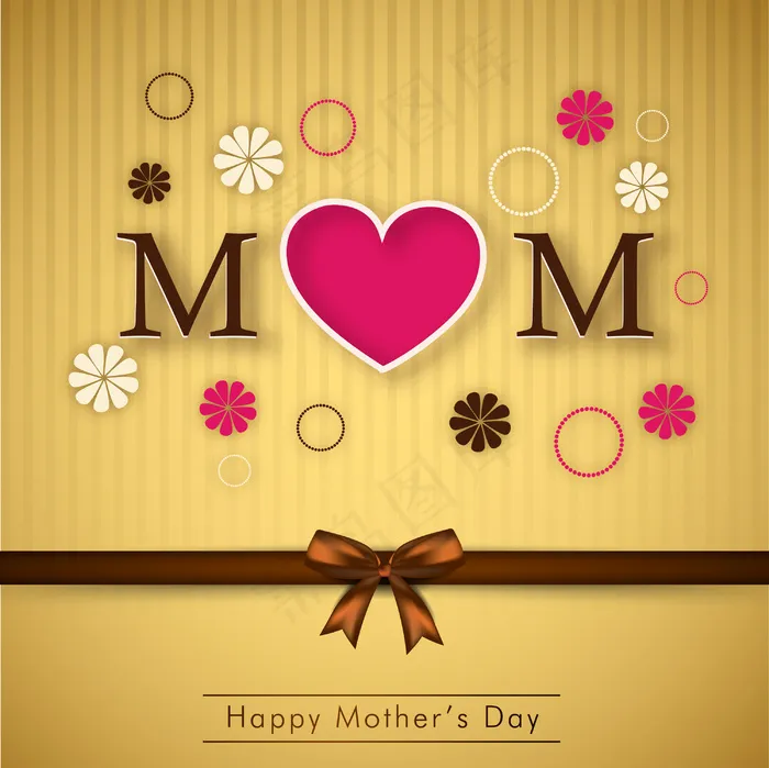母亲节庆典贺卡设计eps,ai矢量模版下载