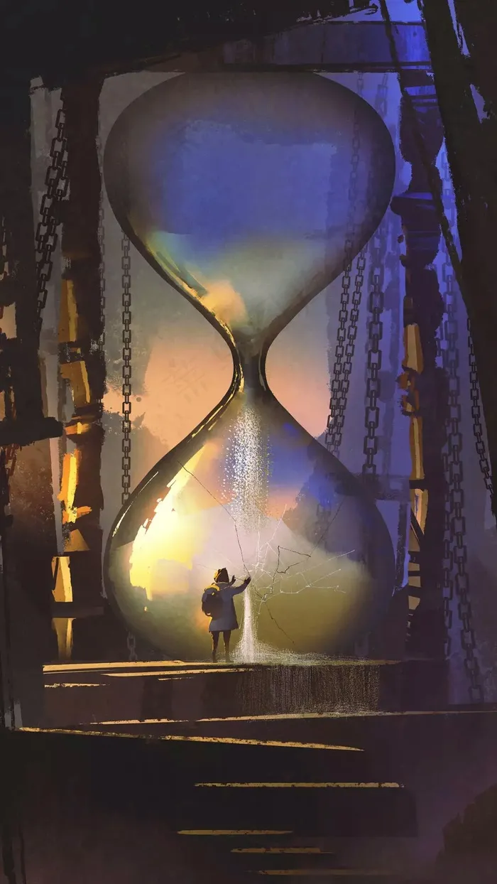 插画沙漏