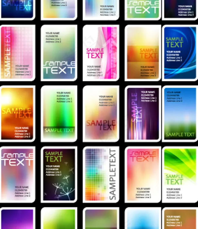 炫彩版面卡片eps,ai矢量模版下载