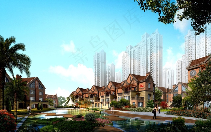 奢侈品广场建筑方案效果图图片