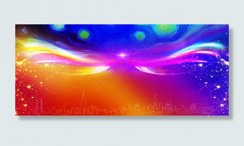 璀璨星空蓝色星空梦幻星空
