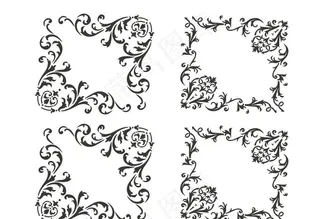 欧式壁纸对角花图片