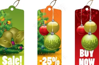 打折销售圣诞吊牌图片