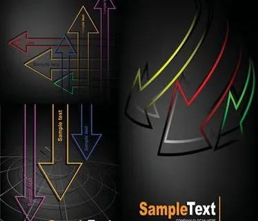 精致箭头背景矢量素材