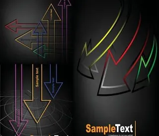 精致箭头背景矢量素材