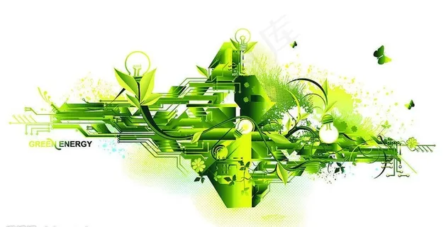 潮流环保主题矢量素材图片