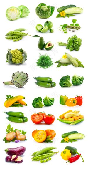一组高清蔬菜图片背景设计下载