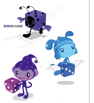 骰子小精灵矢量素材