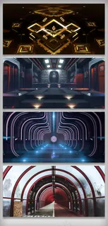 网络高科技场景素材电商背景海报免费...