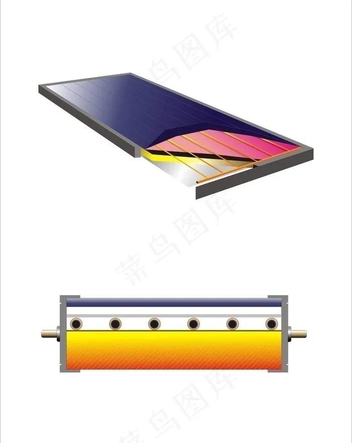 太阳能剖析图图片cdr矢量模版下载