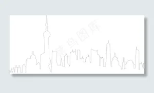 东方明珠城市轮廓图图片